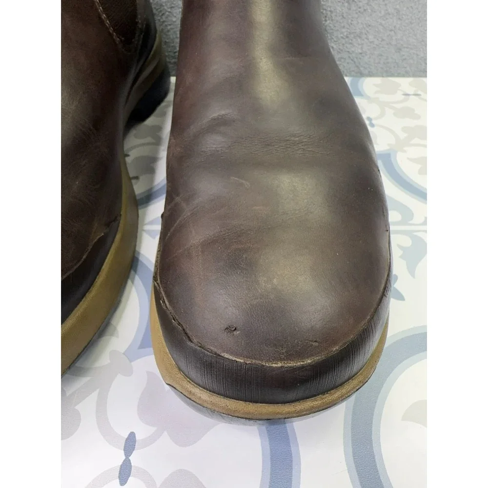Danner Pub Garden Chelsea‎ Boots Mens 12 Chocolate Leather Rubber Waterproof USA